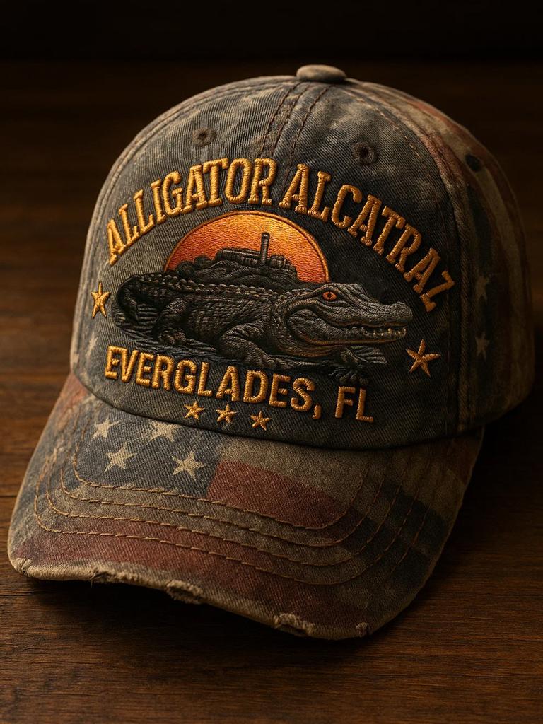 Popular POD heat transfer baseball cap personalized crocodile pattern outdoor cap men's and women's versatile cap