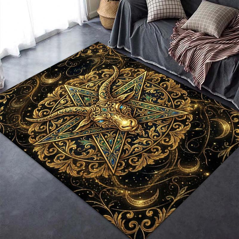 2025 New Satan's Pentagram Carpet Rug for Living Room Bedroom Home Sofa Decoration,Kids play Non-slip Floor Mat137
