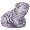 Garden Sculpture of a Bulldog Dog Made of Concrete