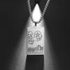 Dawapara Amulet Pentakli Karta Tarota Wisiorek Czarny Złoty Łańcuszek Stal Nierdzewna Biżuteria Akcesoria