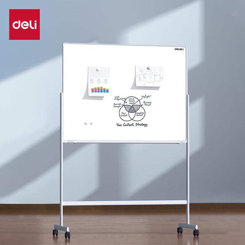 Deli 90x120cm Non-Magnetic Stand Whiteboard