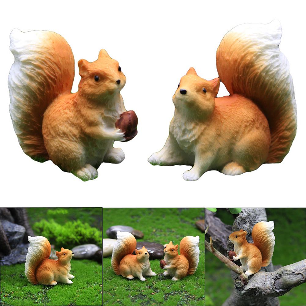 Cute Decorative Piece Adorable Resin Squirrel Model to Brighten Up Your Space with Natural Charm and Character