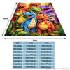 Flannel Throw Blanket Cute Smiling Dinosaurs HD Digital Print,suitable for sofas,beds,offices,travel,camping chairs,warm blanket