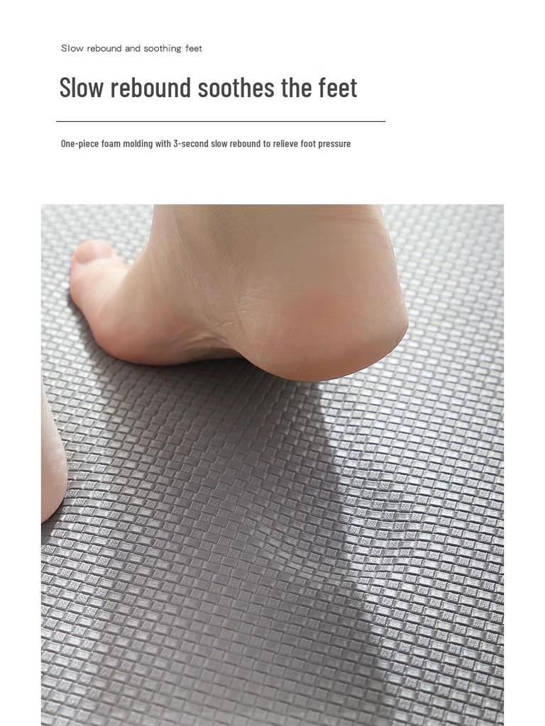 Waterproof Non-slip PVC Floor Mat: Oil-proof, Wipeable Leather, Dirt-resistant, Anti-fatigue.