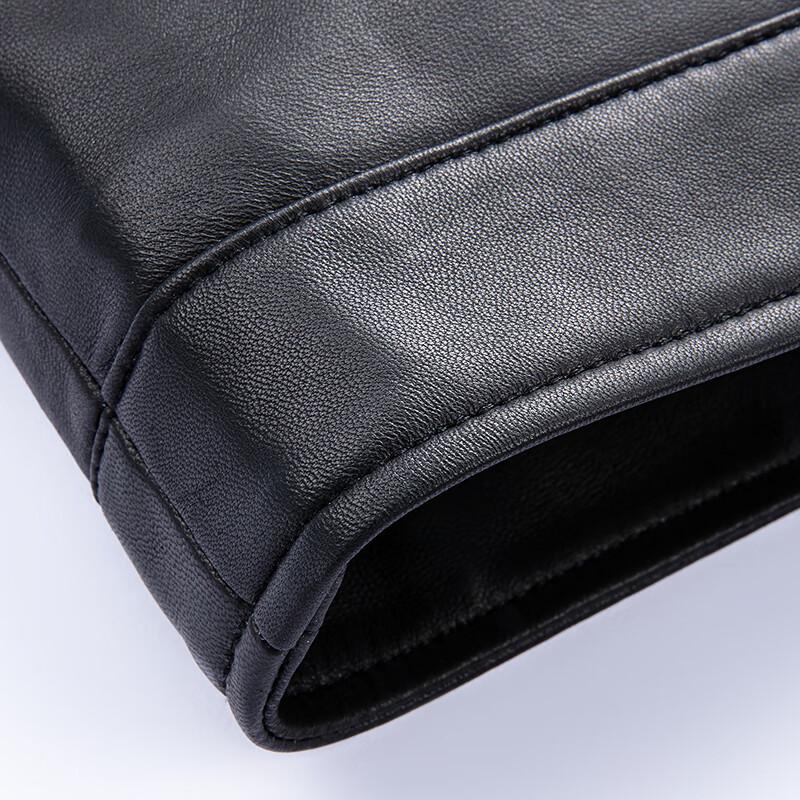 FAPAI Men's Stand-Collar Genuine Leather Jacket