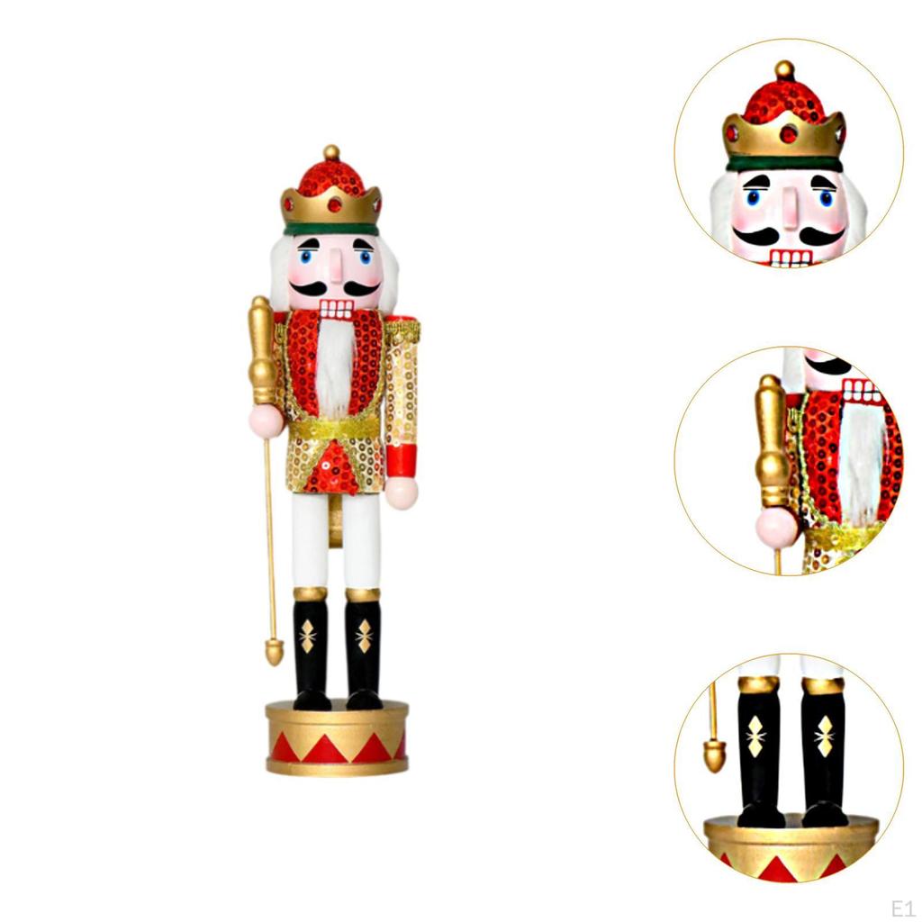 Wooden Nutcracker Figure,Tabletop Centerpieces,Small,Decorative Holiday Craft Puppet Toy