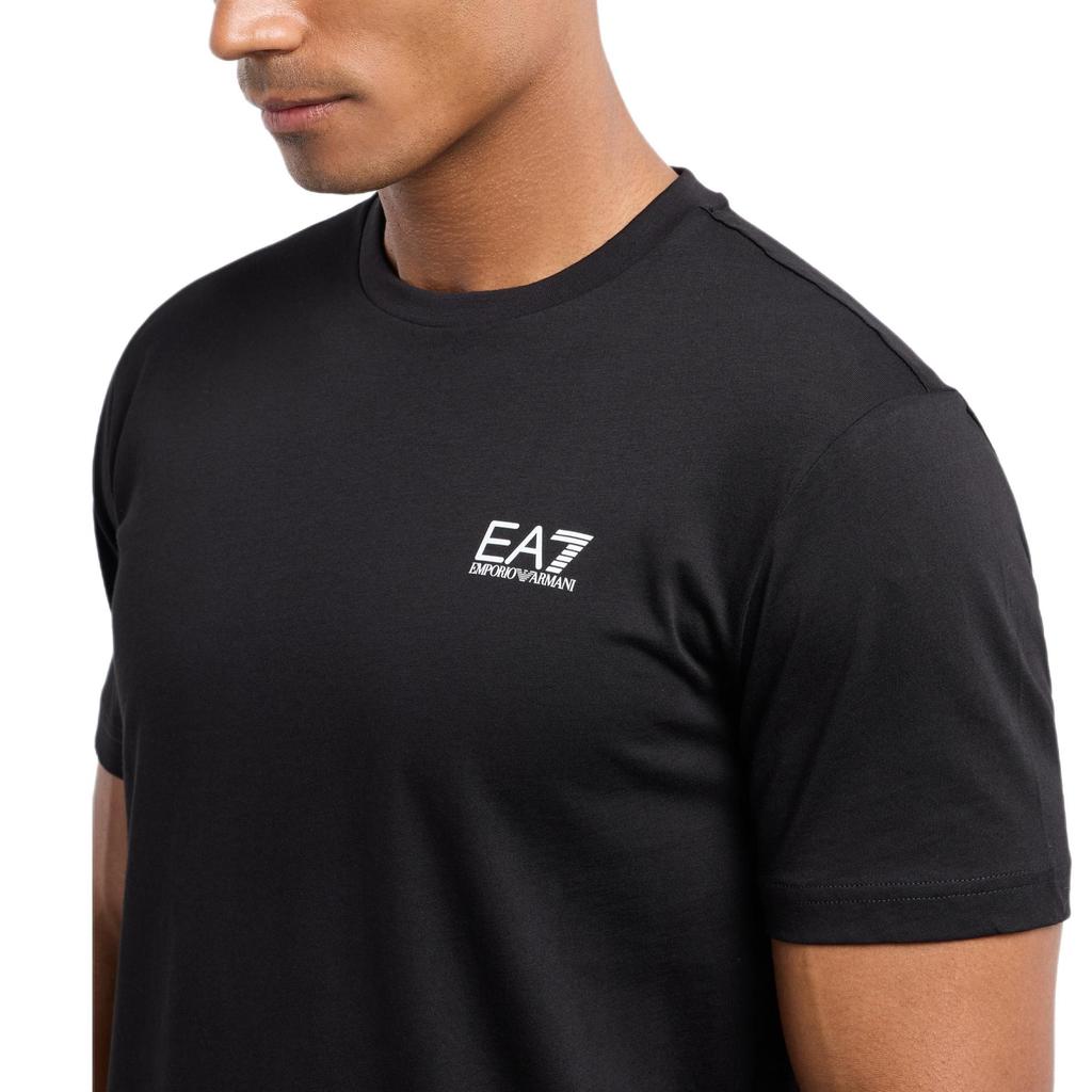 Emporio Armani EA7 SS24 Color Block Logo Letter Print Crew Neck Short Sleeve T-Shirt Men tops Black 8NPT25-PJVPZ-1200
