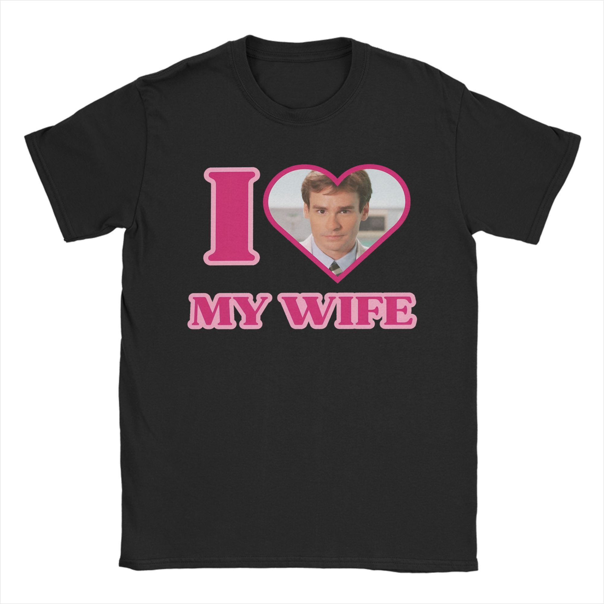 I Love My Wife Portrait T-shirt L