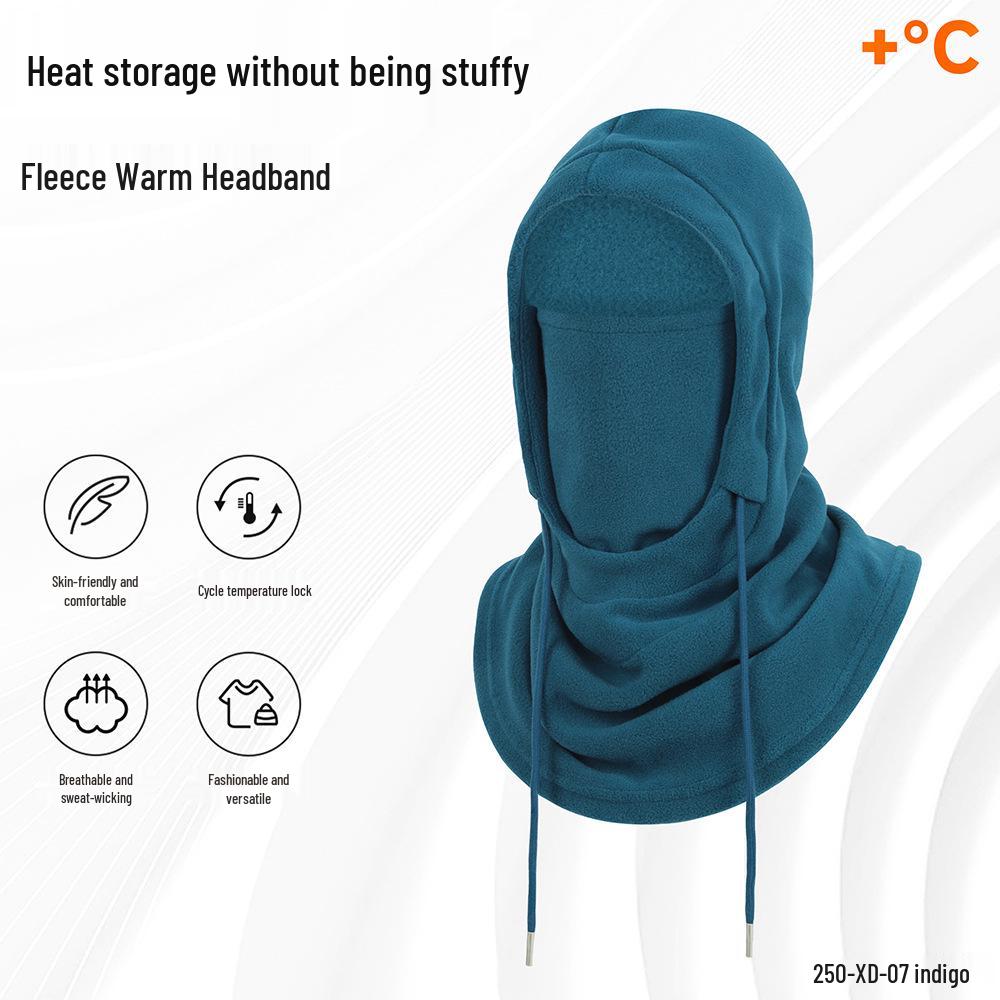 Warm Cycling and Skiing Headgear: Cold-Proof Snood with Neck and Face Protection