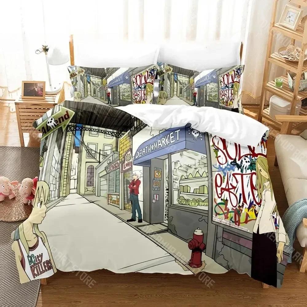 3D Print Soul Eater Bedding Set Single Twin Full Queen King Size Bed Set Adult Kid Bedroom Duvet cover Sets Home Textiles