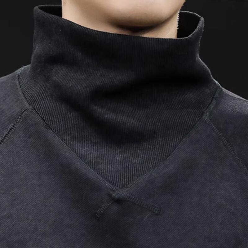 Playboy Men's Casual Loose Fit Mock Neck Sweatshirt