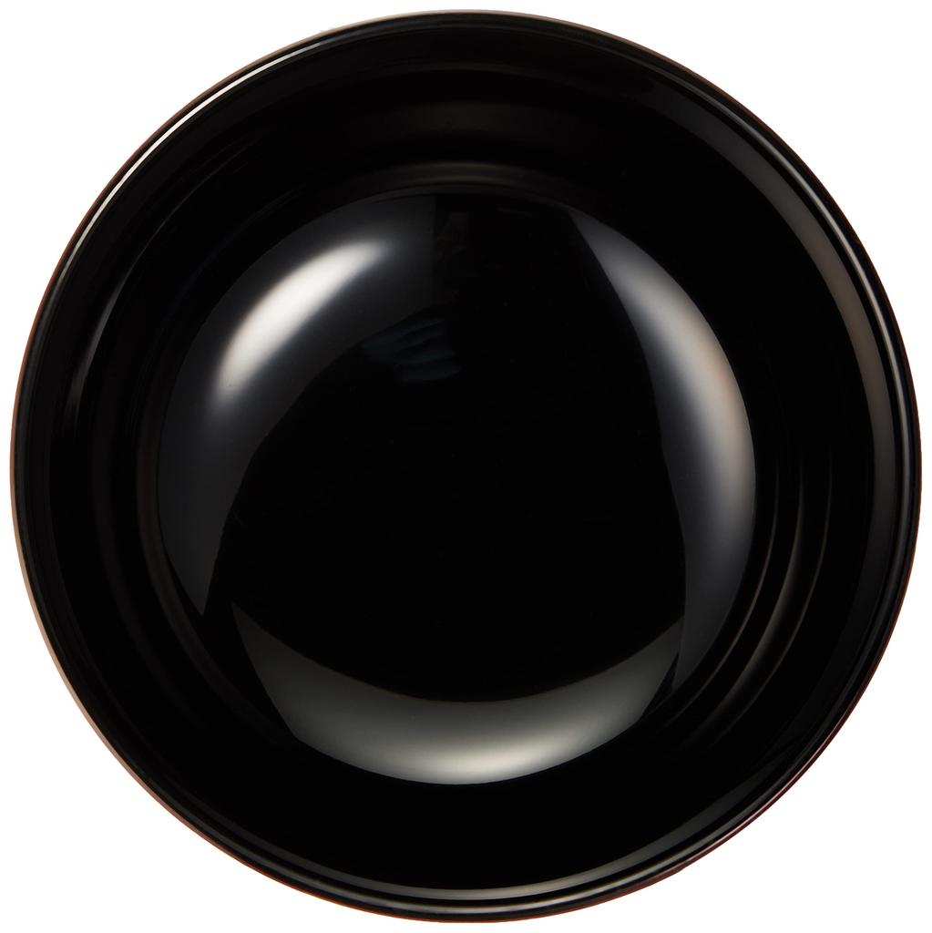 Nakatani Brothers Yamanaka Household Dishwasher Lacquered Soup Black MR Lacquerware, Safe, 4-inch Kyoto-style Bowl, Interior,
