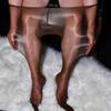 Qinghe 1D Ultradünne, ölige Strümpfe Nahtloses Jj-Set für Herren Sexy Transparente Strumpfhosen Ohne Taillensehnen Große Größe 100 kg