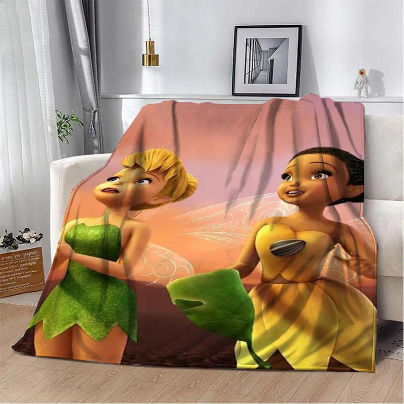 31 Style Disney Tinker Bell Printed Kids Blanket Soft and Warm Bedding for Bed Sofa Outdoor Travel Picnic Cover Blanket Gift Art