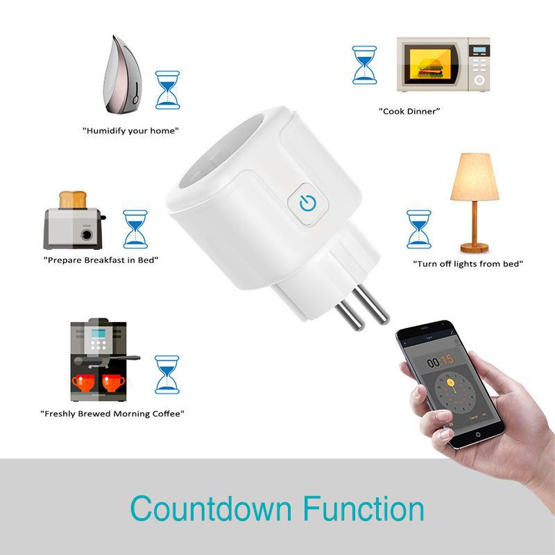 Tuya WiFi & Bluetooth Smart Socket with Alexa Voice Control & Mobile App Remote