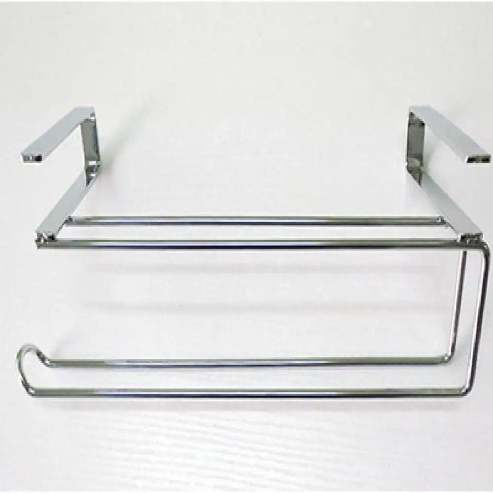 Useful No Punching Toilet Paper Holder Multifunctional Space-saving Towel Hanger Metal Roll Paper Storage Holder for Toilet