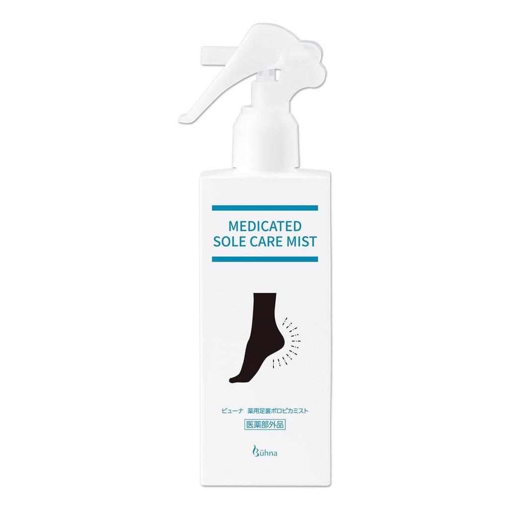 COMOLIFE Beuna Medicated Foot Sole Polopika Mist Medicated Foot Peeling Mist Heel Prevents Body Odor and Sweat Moisturizing for Cracked Skin In
