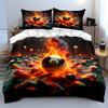 Flaming billiard balls pattern. Bedding sets Duvet cover sets Duvet covers Pillowcases(1 * Duvet Cover 2 * Pillowcases without duvet insert)
