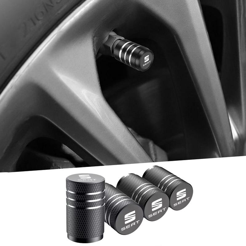 High Quality Car Wheel Tire Valve Caps Tyre Stem Covers Airdust Waterproof For Seat Leon Fr Mk2 Mk3 Lbiza Altea Car Accessories Sij032