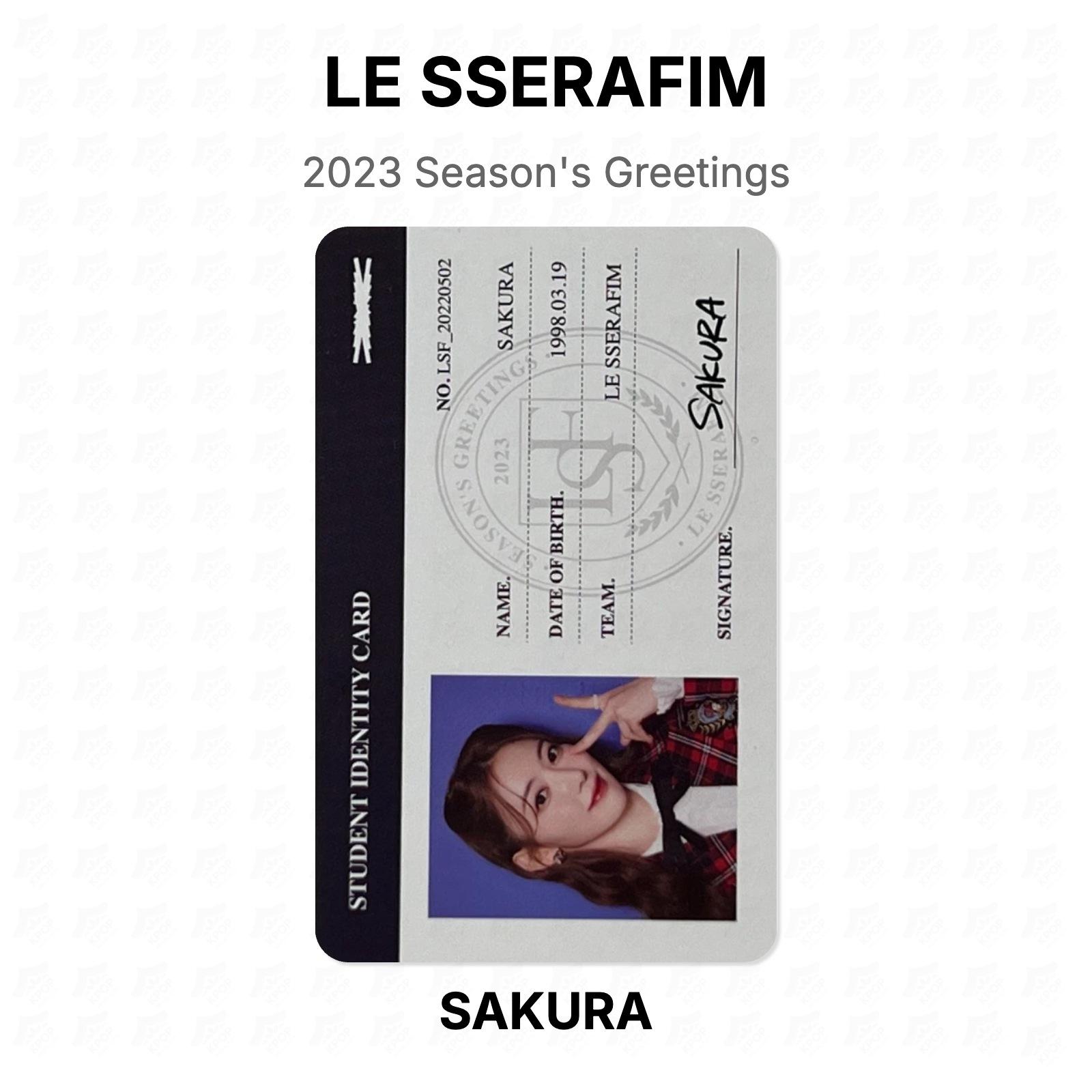 LE SSERAFIM 2023 Season s Greetings Official Photocard SAKURA 04
