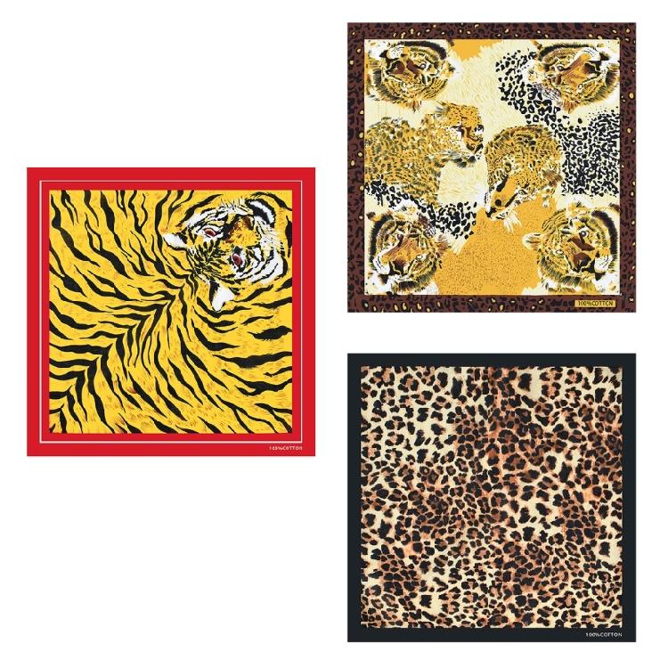 21'' Head Wrap Rapper Head Scarf Hair Bandana Smooth Turbans Beast Pattern
