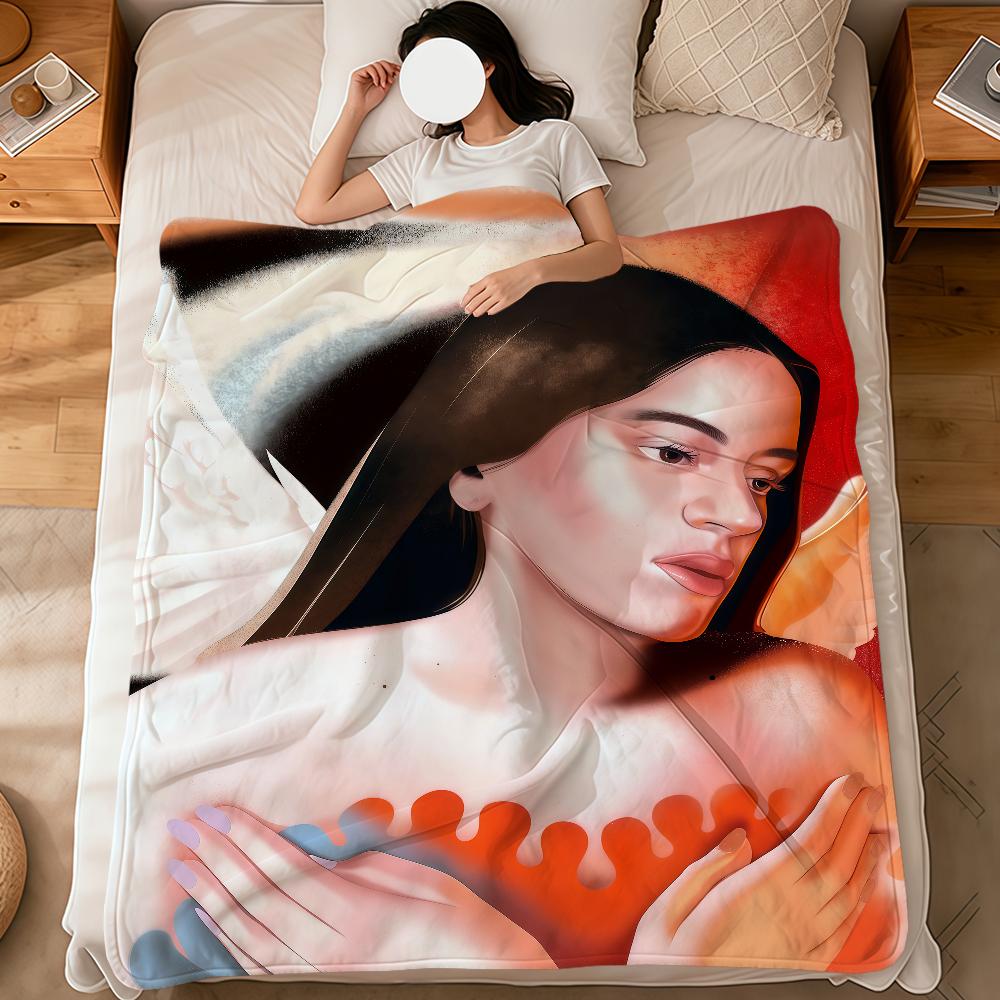 singer r-rosalia Lux Berghain fashion cool soft warm plush blanket dorm sofa living room pet hogar bedroom gift nap home Flannel