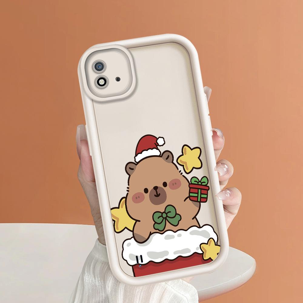 Soft Silicone Square Ladder Printing Pattern Phone Casing Full Cover Camera Shockproof Protection Rubber Case for OPPO Realme