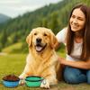 Silicone Dog Folding Bowl Large Capacity Pet Water Food Dish Collapsible Dog Bowl  Outdoor Walking