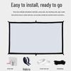 Punch-Free Wall-Mounted Outdoor Camping Projector Screen, High-Definition, 84-120 Inch