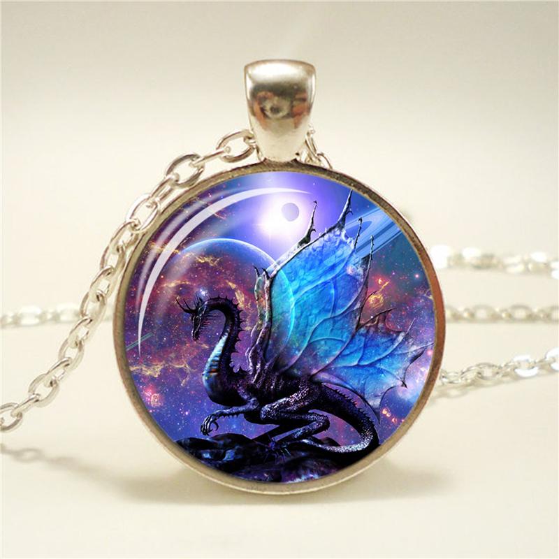 Ying and Yang Moon Sun Cabochon Glass Tibet Silver Chain Pendant Necklace Ying and Yang Moon Sun Cabochon Glass Tibet Silver Chain Pendant Necklace