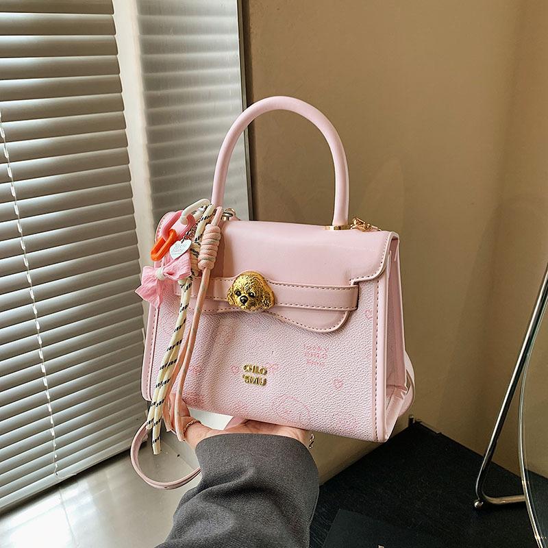 Niche Contrasting Color Bag Women's New Spring and Summer Versatile Messenger Bag Fashionable Portable Small Square Bag