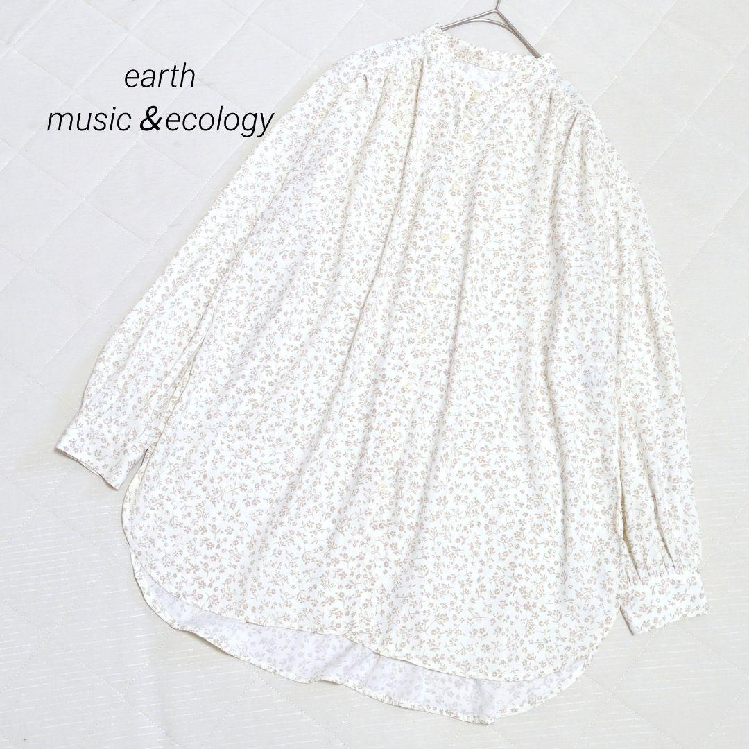 Earth Music & Ecology Tops Floral Print Long Sleeve Shirt Oversized