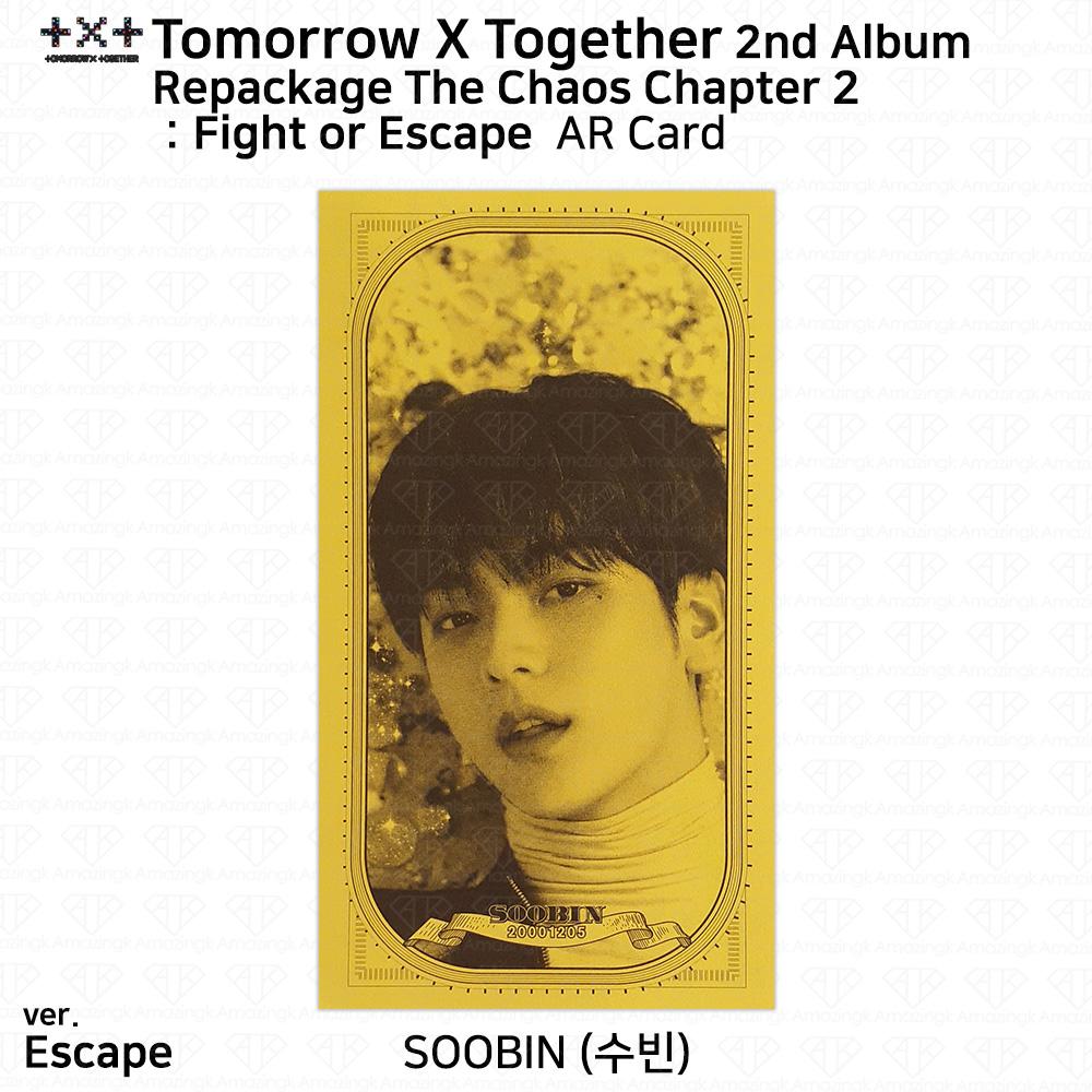 

TXT 2nd Album Repackage The Chaos Chapter 2 Fight or Escape Photocard Листівка Soobin - AR Card (E ver.)