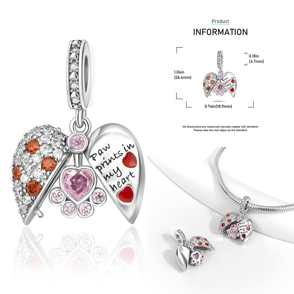 Zircon Heart Clip Charms Flower Clover Charm Copper Sea Turtle Beads Fit Diy Original Bracelet Jewelry