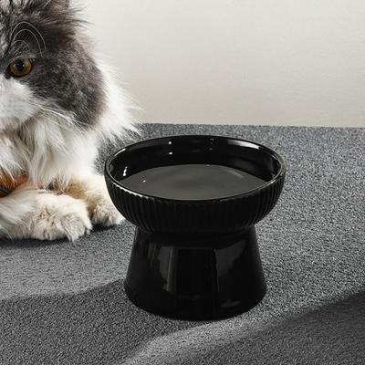 Ceramic Pet High Foot Bowl Creative Dog Food Feeding Basin Pet Supplies Cat Bowl  Neck Protection