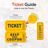 PM Company 1000 Pairs (2000 pcs) Raffle Tickets, 50/50 Double Raffle Tickets (Blue/Red/Green/Yellow) 250 Pairs Per Color, for Events, Carnivals,