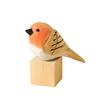 Miniature Basswood Carving Bird Decoration Sculpture Realistic Design with Wood Block Home Accent Thoughtfuls Gift