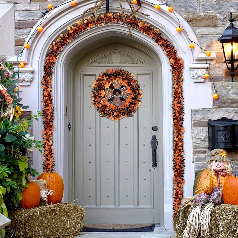 Halloween Ball Pendant DIY Plastic Atmosphere Decor Artificial Pumpkin Ornaments Cartoon Pattern Background Decoration 2 Styles