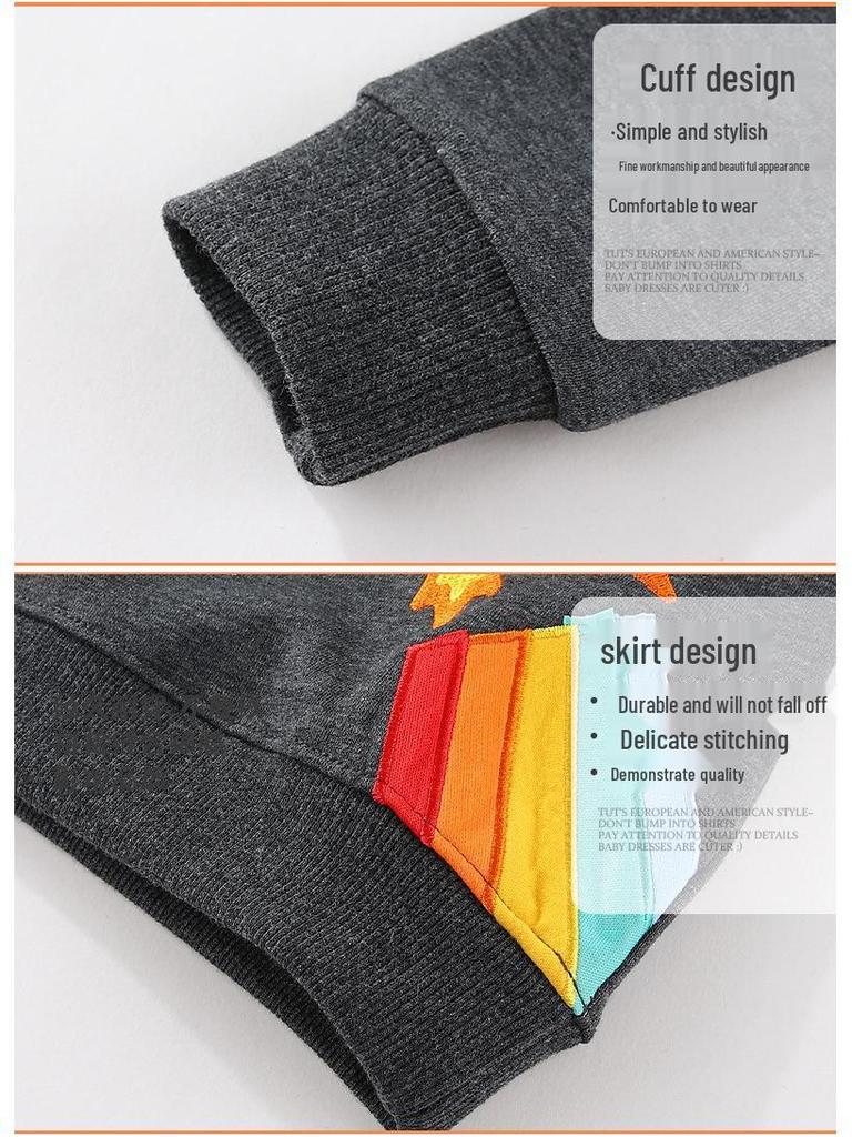 Kids' Long Sleeve Hoodie - Autumn/Winter Collection for Boys - Small & Medium Sizes - European & American Style