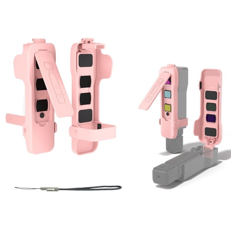 Filter Storage Protective Cover for Pocket Camera Lightweight Portable Includes Multiple Filter Slots and Ergonomic Grip