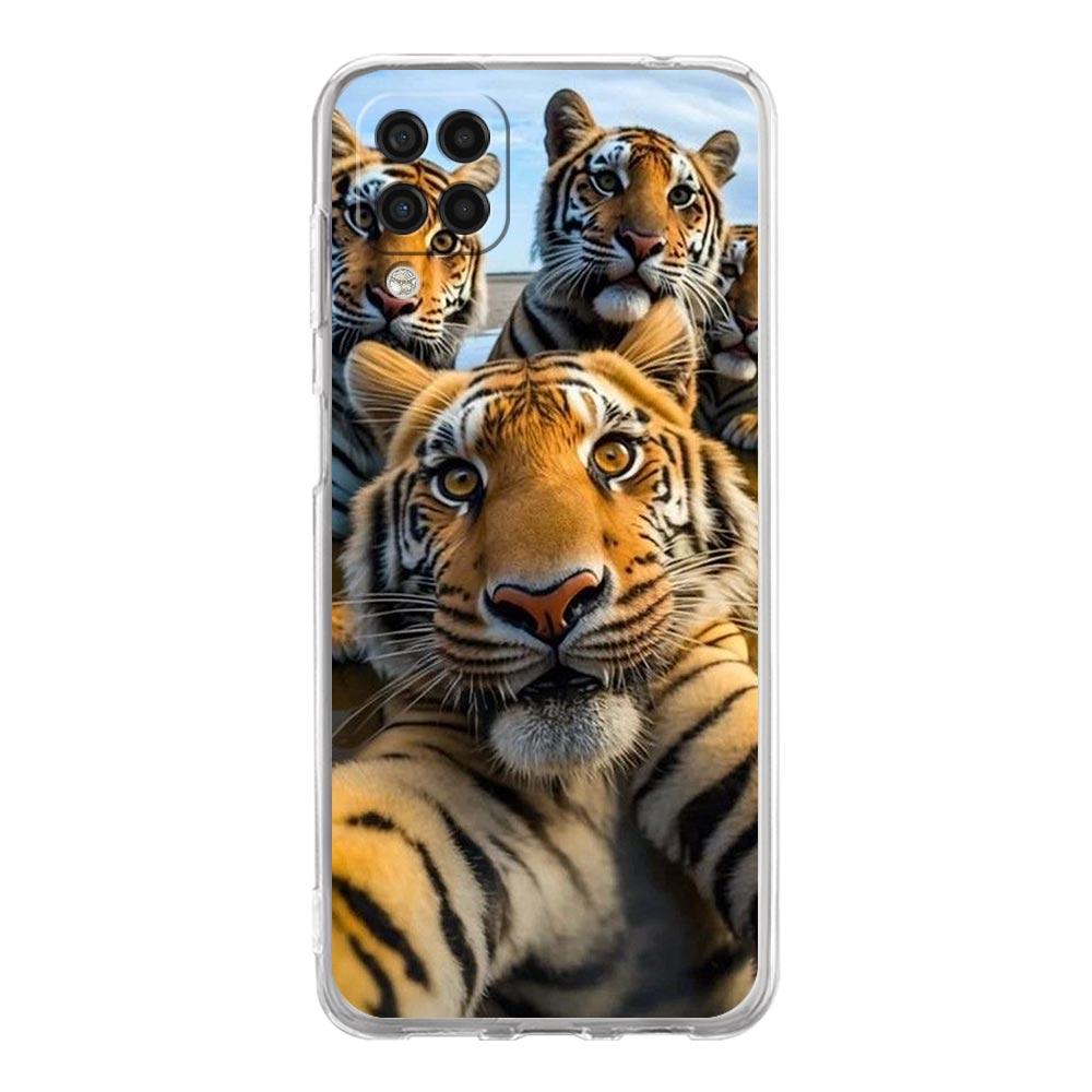 Phone Case For Samsung A54 A52 A50 A70 A10 A30 A40 A20S A20E A02S A12 A14 A22 A24 A42 A34 A32 5G A04s Cover Animal selfie art