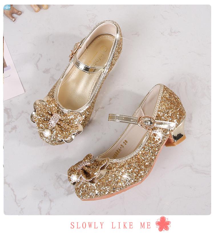 Girls' Gold High Heels - Korean Style Fashion Shoes for Spring/Autumn Performances