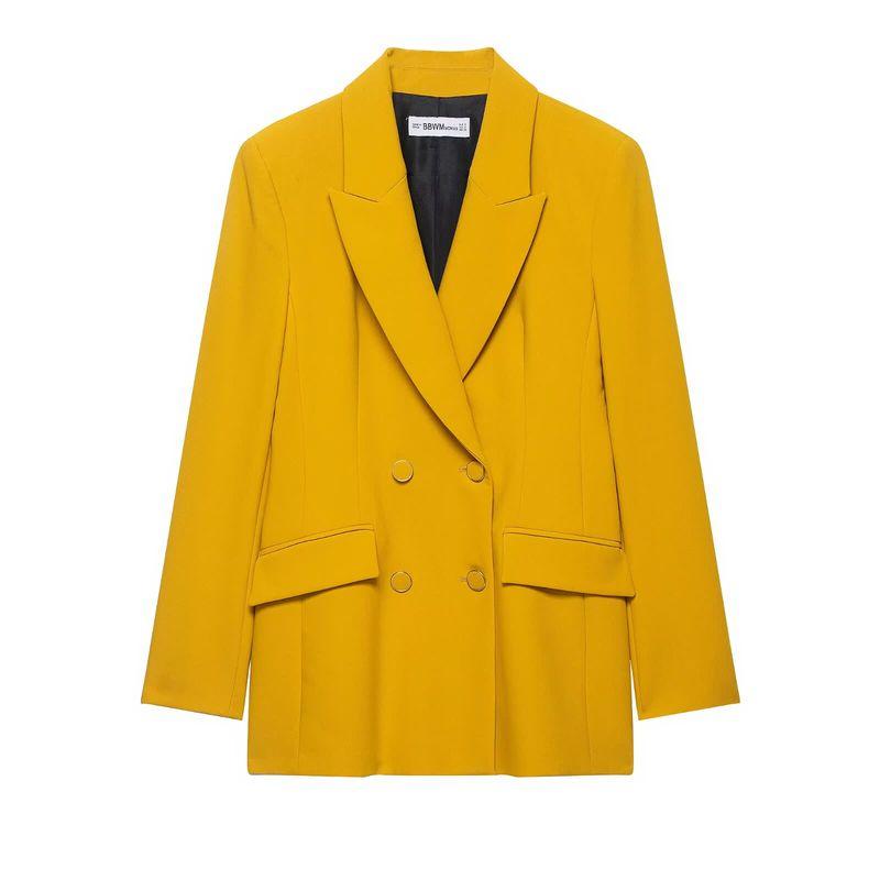 Za New Fall Women's Clothing 2025 Fashion with Padded Shoulder Double Breasted Suit Outwear Pants 8765656 8145656