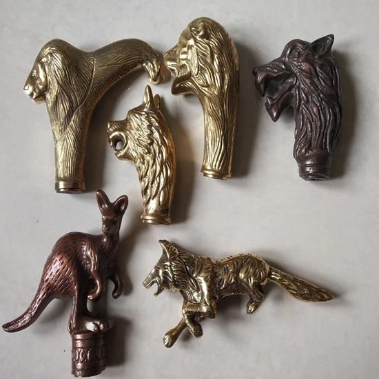 

Set of 6 Walking Stick Brass Handle Replacement Top for Wooden Cane Classic Cane Accessory Beautiful Gift for Gentlemen Your Lovers