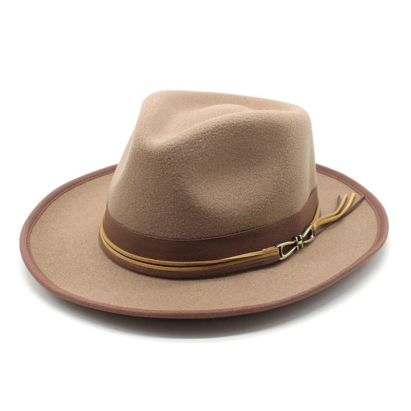 Classic Wool Felt Bowler Hat For Men With Sun Protection And Breathability
