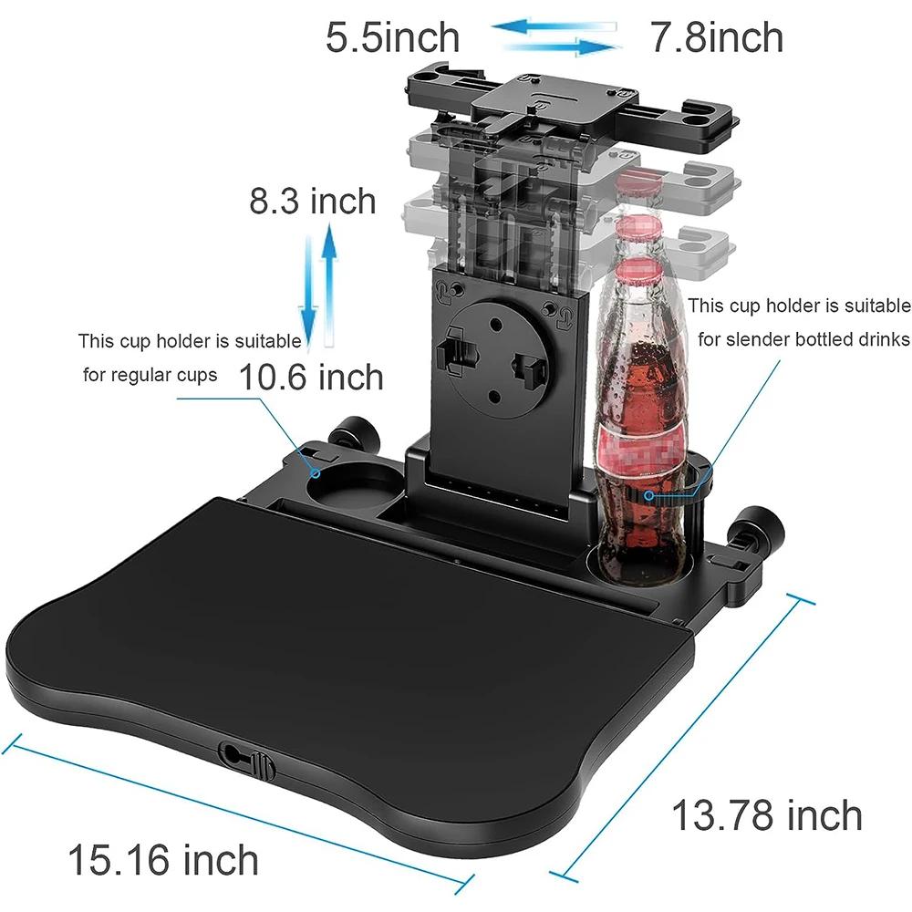 Bil Organizer för Baksätet Multifunktionell Hållare för Surfplatta Vikbar Baksätesbord för Laptop ABS Bord för Arbete Resa Äta