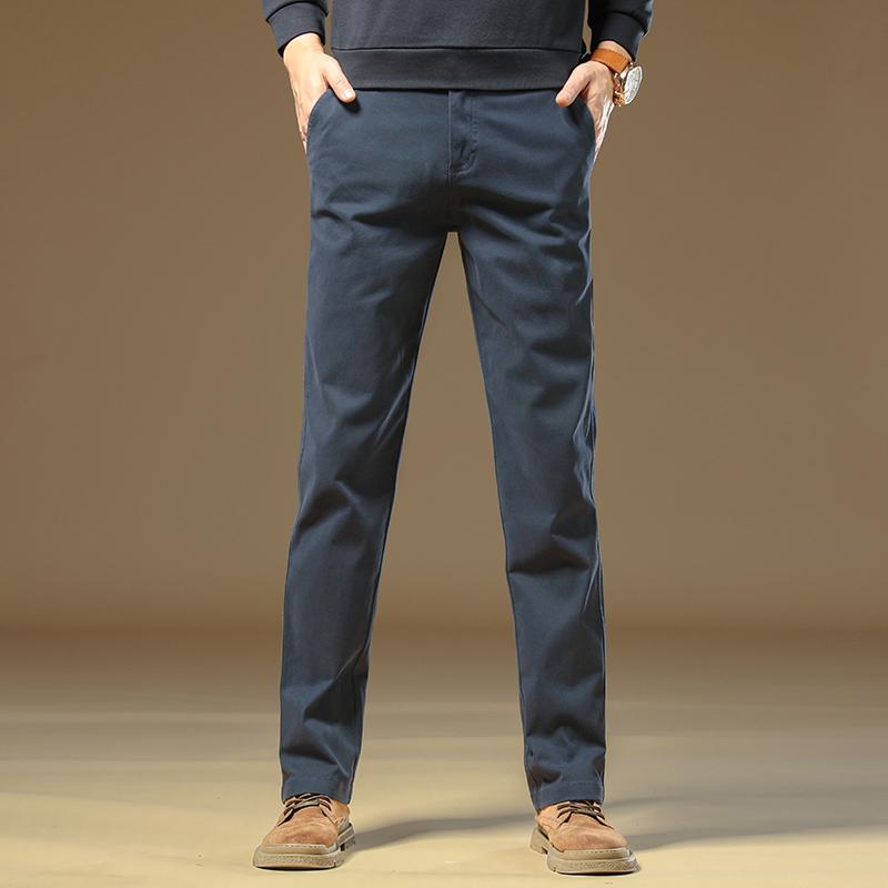 2024 Autumn And Winter New Casual Pants For Men, High-End Slim Fit Business Loose Straight Leg Trousers, Versatile Long Pants