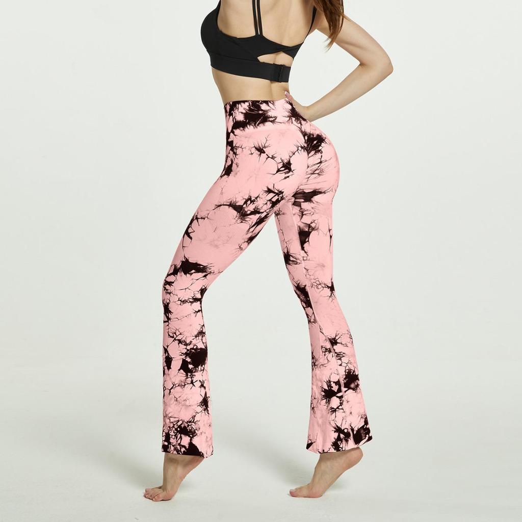 Women's Tie-Dye High Waist Wide-Leg Yoga Pants