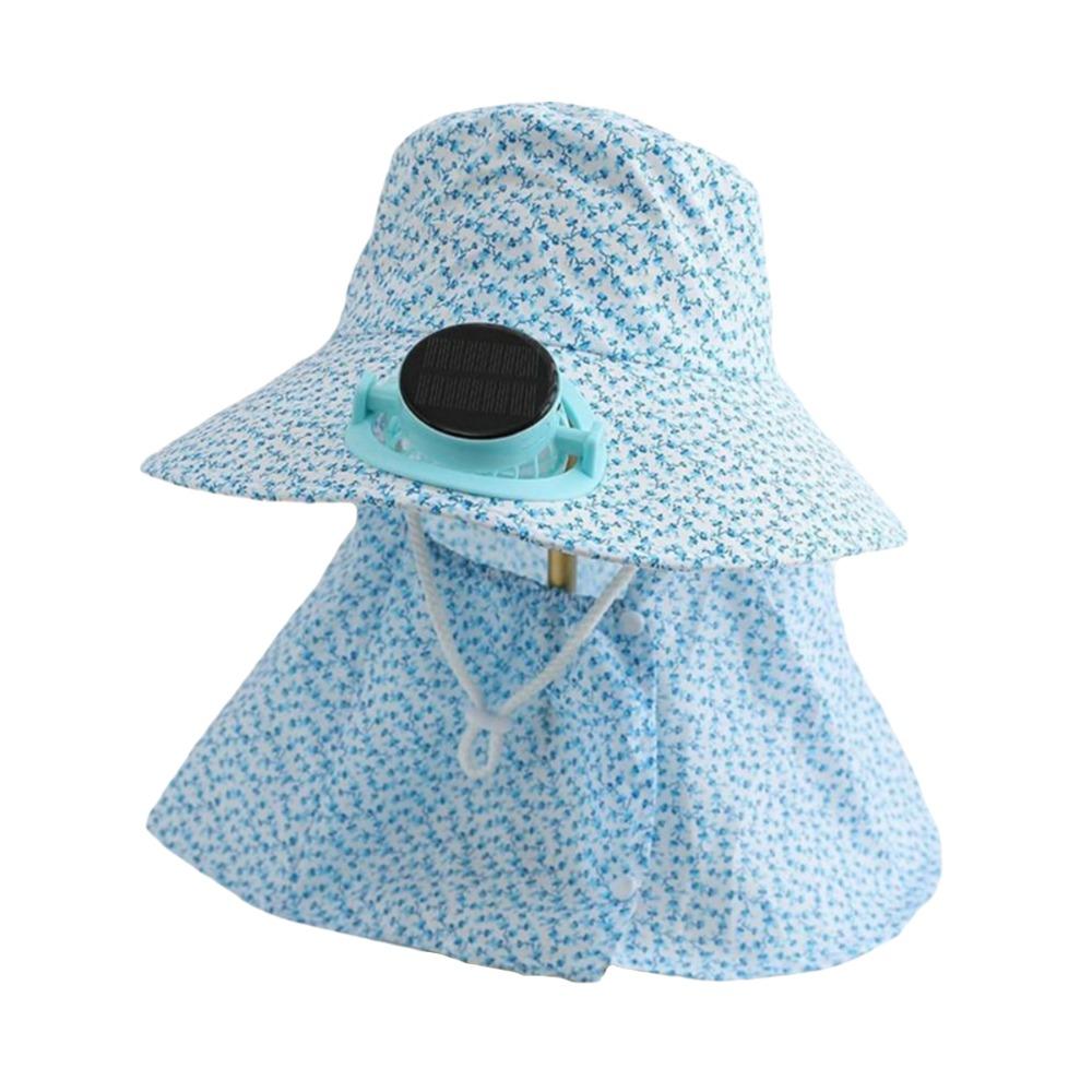 Breathable Solar Fan Cap USB Charging Cooling Fan Hat Sunscreen Cap Sun Cap  Outdoor Activities