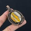 Bumblebee Jasper Pendant, 999 Copper Wire Wrapped Gemstone Jewelry, Handmade Pendant, For Mother Day